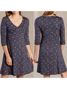 Toad and co Dress Womens Large Rosalinda Organic Cotton Stretch Granola Cottage